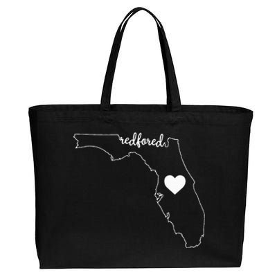 Teacher Red For Ed RedForEd Florida Public Education Gift Cotton Canvas Jumbo Tote