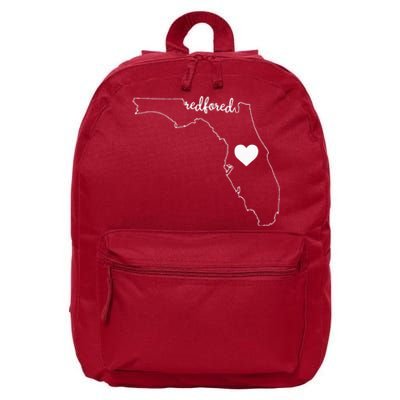 Teacher Red For Ed RedForEd Florida Public Education Gift 16 in Basic Backpack