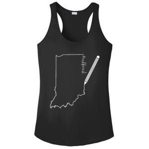 Teacher Red For Ed RedForEd Indiana Pencil Drawing Gift Ladies PosiCharge Competitor Racerback Tank