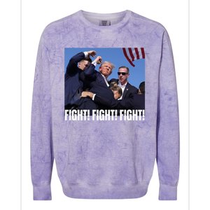 Trump Rally Fight Trump Rally Fight! Fight! Fight! Gift Colorblast Crewneck Sweatshirt