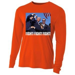 Trump Rally Fight Trump Rally Fight! Fight! Fight! Gift Cooling Performance Long Sleeve Crew