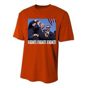 Trump Rally Fight Trump Rally Fight! Fight! Fight! Gift Performance Sprint T-Shirt