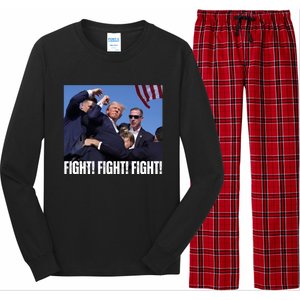 Trump Rally Fight Trump Rally Fight! Fight! Fight! Gift Long Sleeve Pajama Set