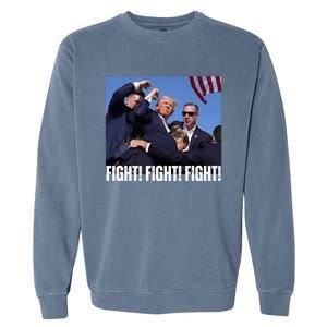 Trump Rally Fight Trump Rally Fight! Fight! Fight! Gift Garment-Dyed Sweatshirt