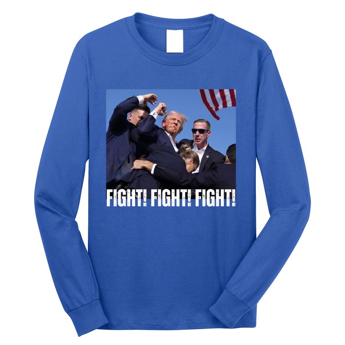 Trump Rally Fight Trump Rally Fight! Fight! Fight! Gift Long Sleeve Shirt