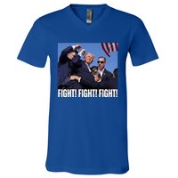 Trump Rally Fight Trump Rally Fight! Fight! Fight! Gift V-Neck T-Shirt