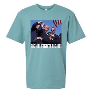 Trump Rally Fight Trump Rally Fight! Fight! Fight! Gift Sueded Cloud Jersey T-Shirt