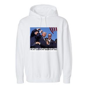 Trump Rally Fight Trump Rally Fight! Fight! Fight! Gift Garment-Dyed Fleece Hoodie