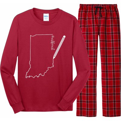 Teacher Red For Ed RedForEd Florida Public Education Gift Long Sleeve Pajama Set