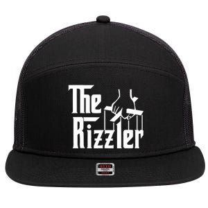 The Rizzler Funny Meme 7 Panel Mesh Trucker Snapback Hat