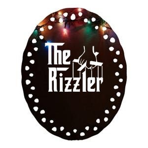 The Rizzler Funny Meme Ceramic Oval Ornament