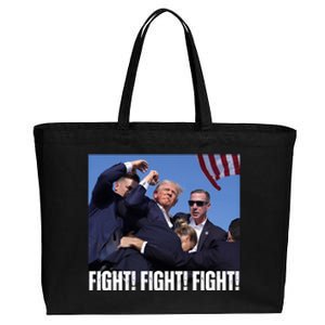 Trump Rally Fight Trump Rally Fight! Fight! Fight! Gift Cotton Canvas Jumbo Tote