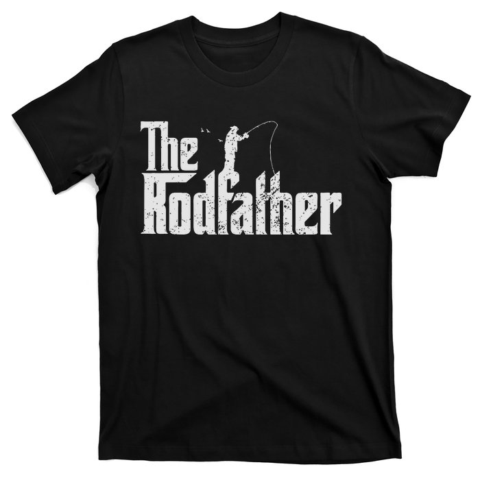 The Rodfather Funny Fishing Lover Rod Fish Dad Fisherman T-Shirt