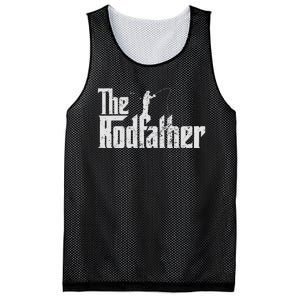 The Rodfather Funny Fishing Lover Rod Fish Dad Fisherman Mesh Reversible Basketball Jersey Tank