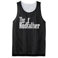 The Rodfather Funny Fishing Lover Rod Fish Dad Fisherman Mesh Reversible Basketball Jersey Tank