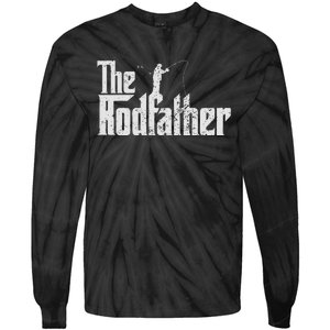 The Rodfather Funny Fishing Lover Rod Fish Dad Fisherman Tie-Dye Long Sleeve Shirt