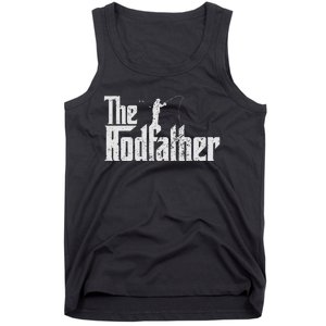 The Rodfather Funny Fishing Lover Rod Fish Dad Fisherman Tank Top