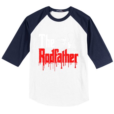 The Rodfather Fishing Humor Baseball Sleeve Shirt