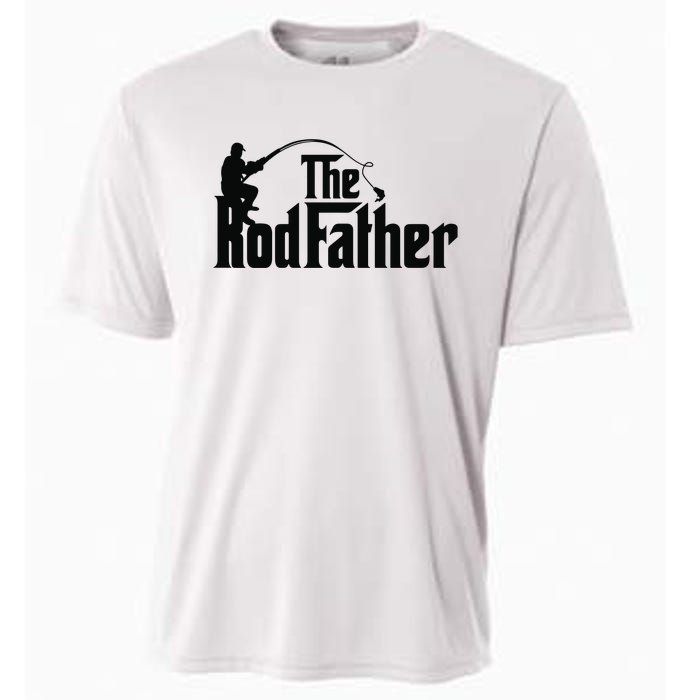 The Rodfather Funny Father’S Day Fisherman Dad Cooling Performance Crew T-Shirt