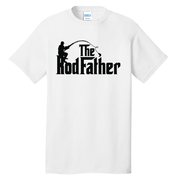 The Rodfather Funny Father’S Day Fisherman Dad Tall T-Shirt