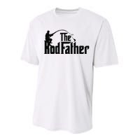 The Rodfather Funny Father’S Day Fisherman Dad Performance Sprint T-Shirt