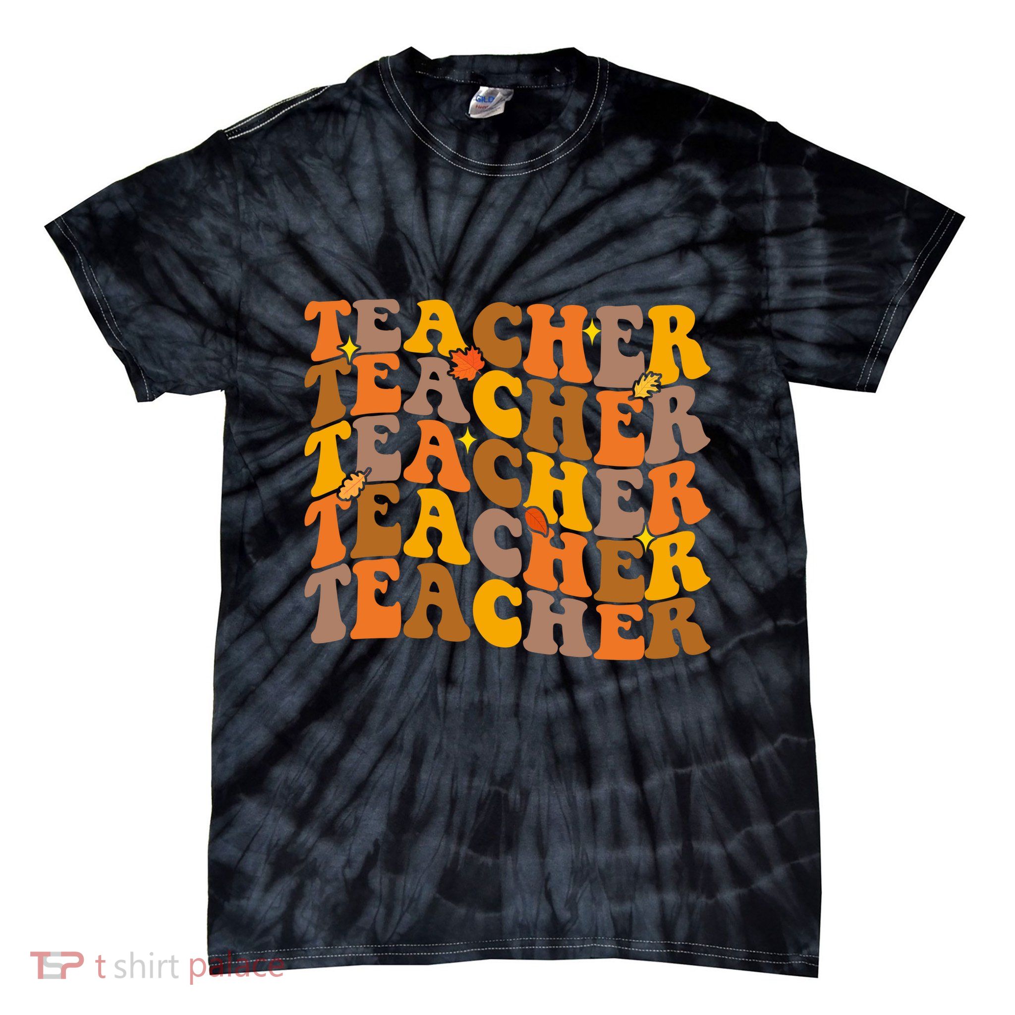 Teacher Retro Fall Cute Gift Tie-Dye T-Shirt