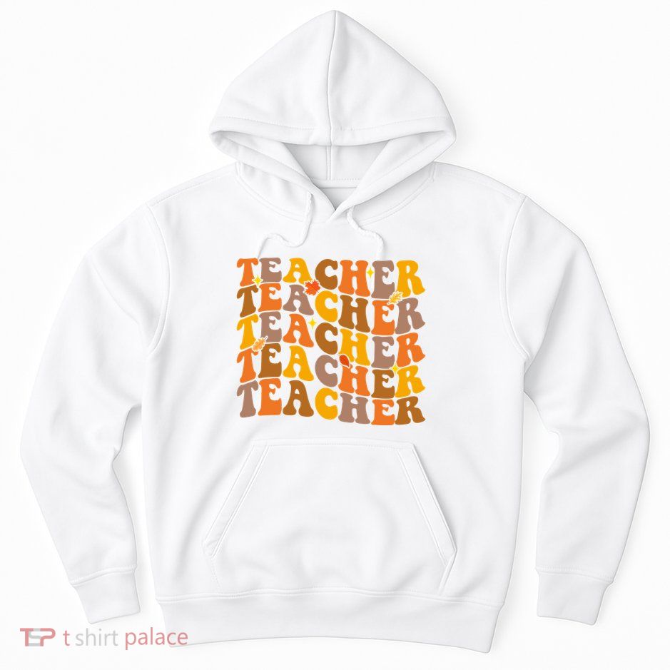 Teacher Retro Fall Cute Gift Hoodie