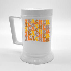 Teacher Retro Fall Cute Gift Beer Stein