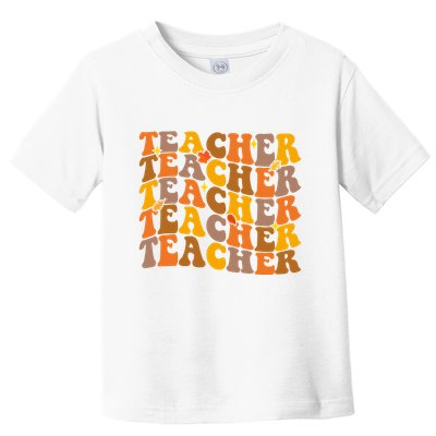 Teacher Retro Fall Cute Gift Toddler T-Shirt