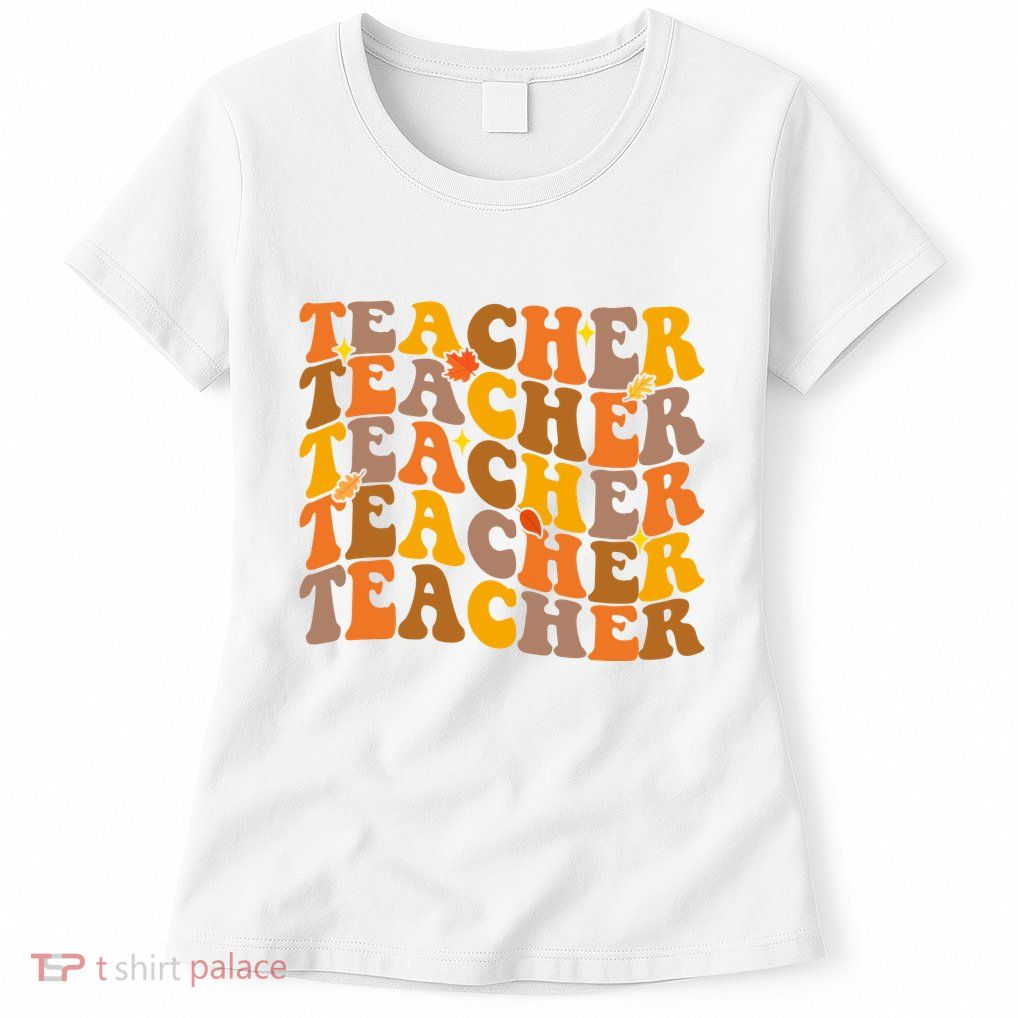 Teacher Retro Fall Cute Gift Women's T-Shirt