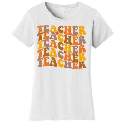 Teacher Retro Fall Cute Gift Women's T-Shirt