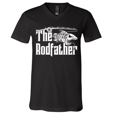 The Rodfather | Fishing V-Neck T-Shirt