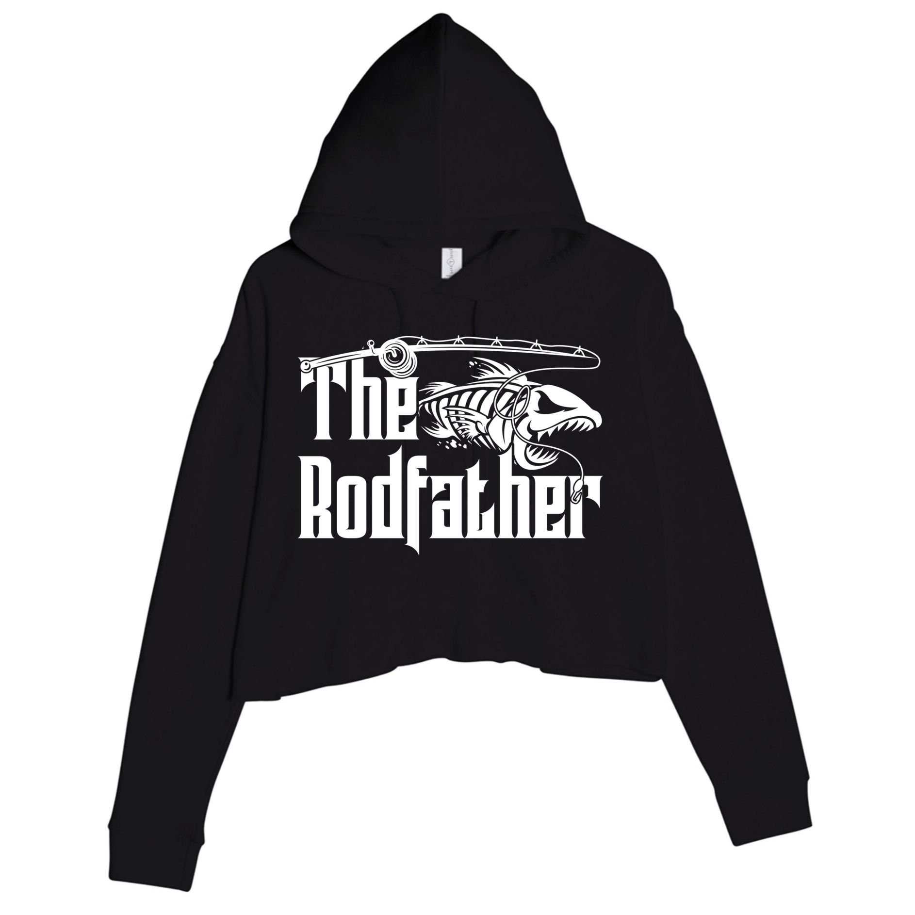The Rodfather | Fishing Crop Fleece Hoodie