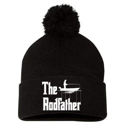 The Rod Father Funny Quote For Fisherman Pom Pom 12in Knit Beanie