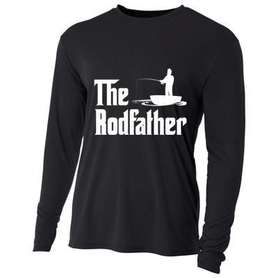 The Rodfather Funny Fishing For Fisherman Gift Cooling Performance Long Sleeve Crew