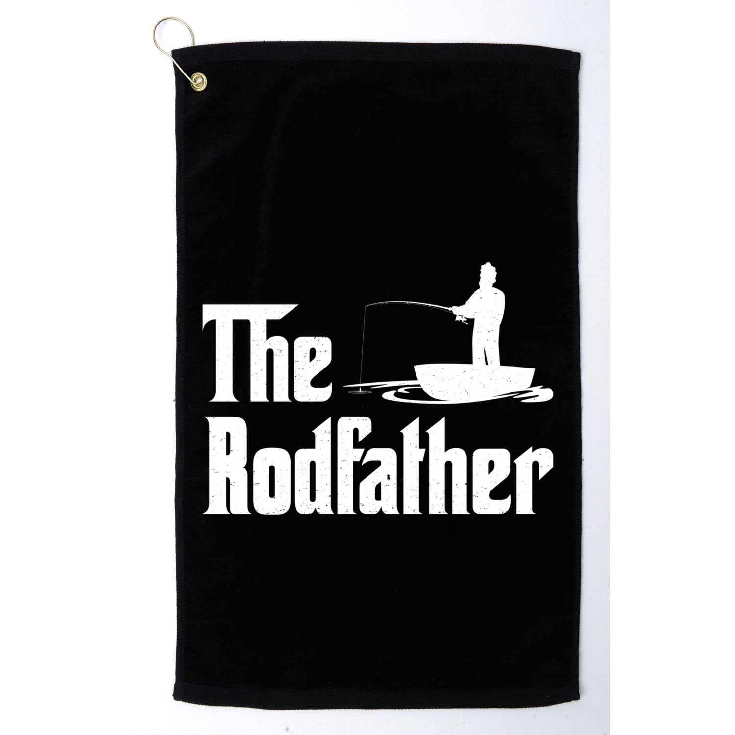 The Rodfather Funny Fishing For Fisherman Gift Golf Towel