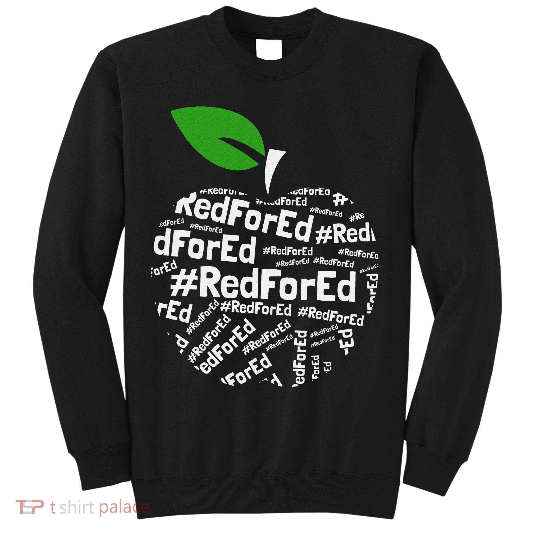 Teacher Red for Ed Cute Apple Graphic Design for Teachers Sweatshirt