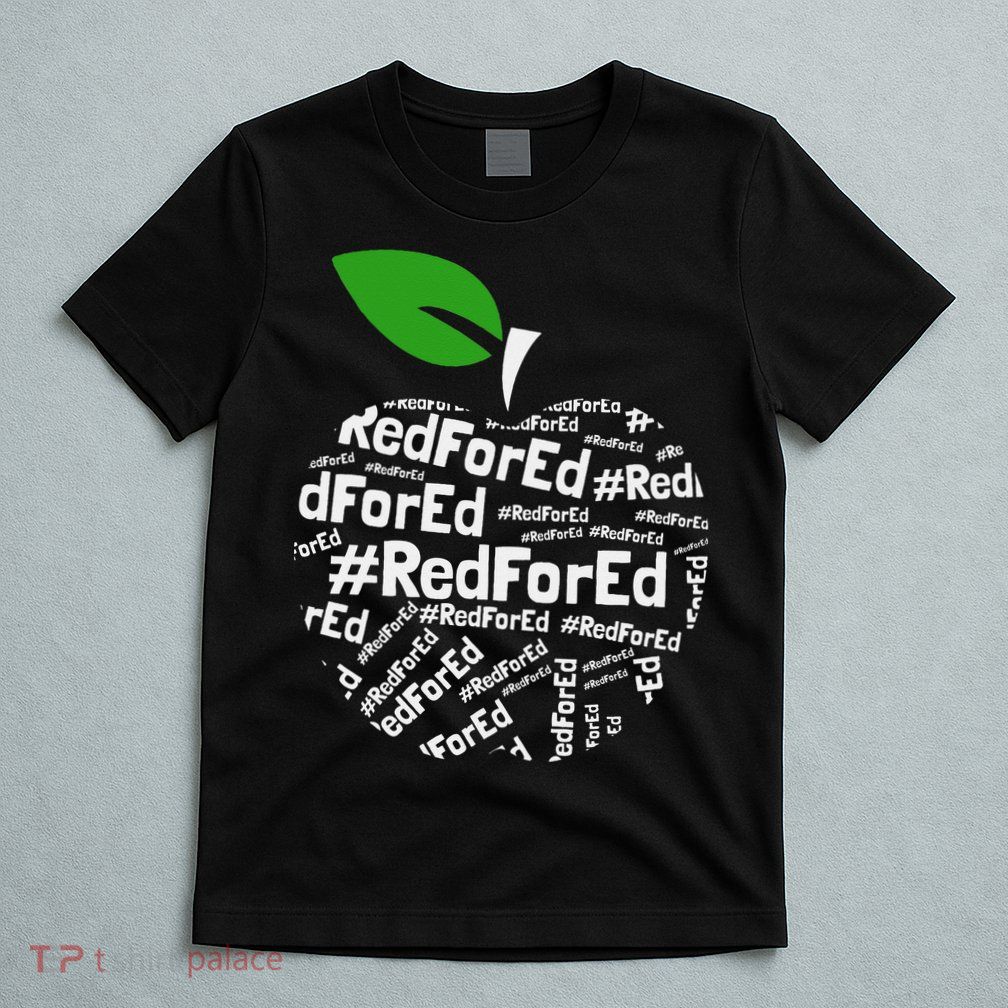 Teacher Red for Ed Cute Apple Graphic Design for Teachers T-Shirt