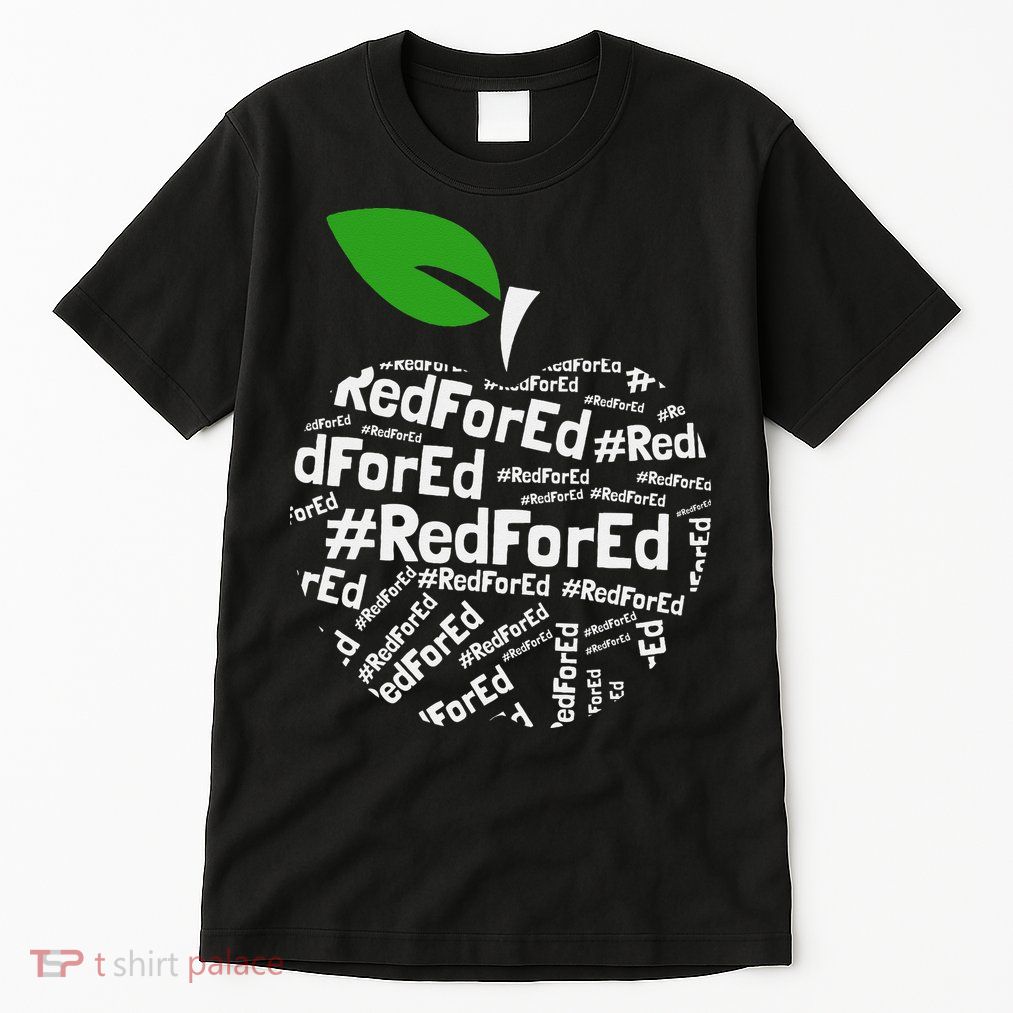 Teacher Red for Ed Cute Apple Graphic Design for Teachers Tall T-Shirt