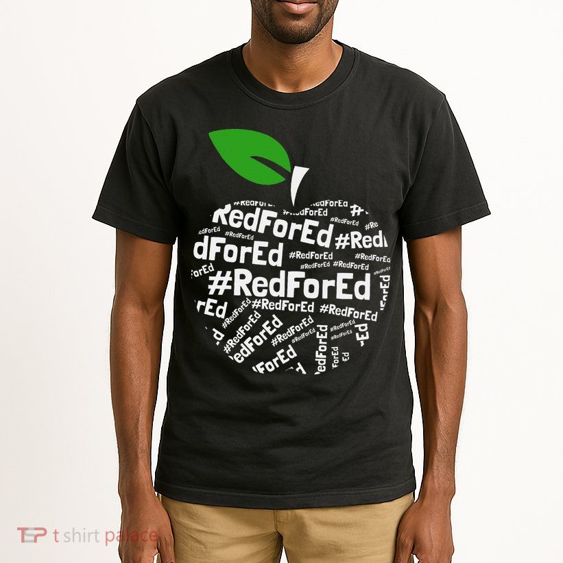Teacher Red for Ed Cute Apple Graphic Design for Teachers Tall T-Shirt