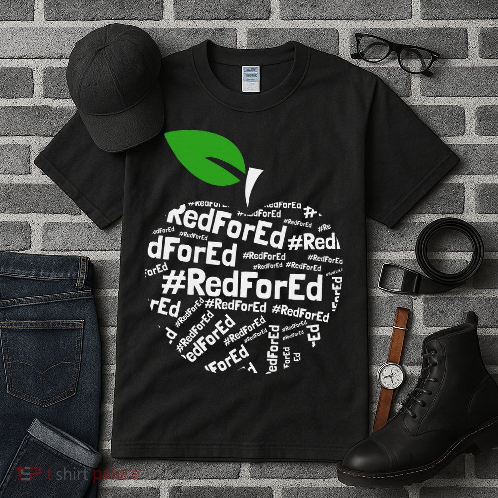Teacher Red for Ed Cute Apple Graphic Design for Teachers Tall T-Shirt