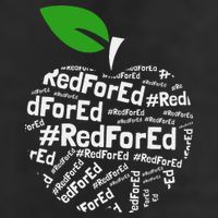Teacher Red for Ed Cute Apple Graphic Design for Teachers Beanie