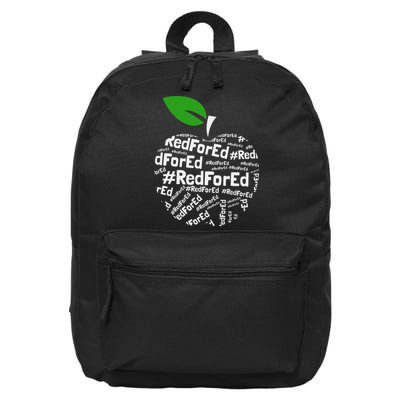 Teacher Red for Ed Cute Apple Graphic Design for Teachers 16 in Basic Backpack