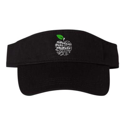 Teacher Red for Ed Cute Apple Graphic Design for Teachers Visor