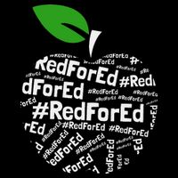 Teacher Red for Ed Cute Apple Graphic Design for Teachers Women's Crop Top Tee