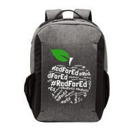 Teacher Red for Ed Cute Apple Graphic Design for Teachers Vector Backpack