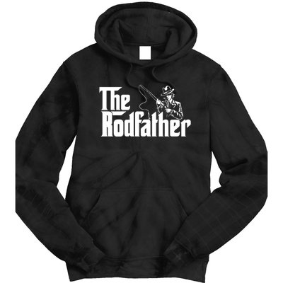 The Rodfather FatherS Day Fishing Lover Fisherman Tie Dye Hoodie