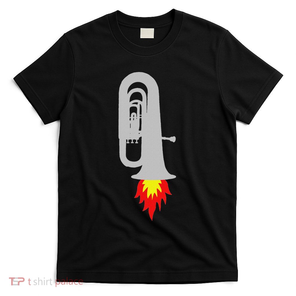 Tuba Rocket Funny Marching Band Gift Funny Tuba T-Shirt