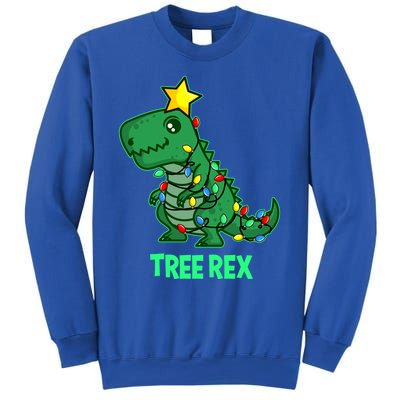 Tree Rex Funny Cute Retro Christmas Dino Cool Gift Sweatshirt