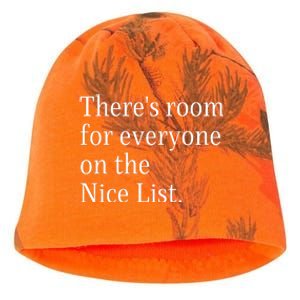 ThereS Room For Everyone On The Nice List. Funny Christmas Sayings Kati - Camo Knit Beanie